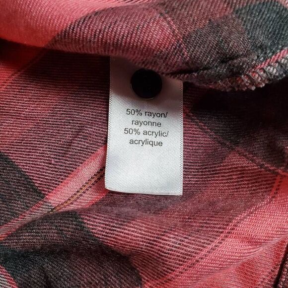 Maurices plaid button down shirt Long sleeves button cuffs roll-tab, S - Picture 5 of 8